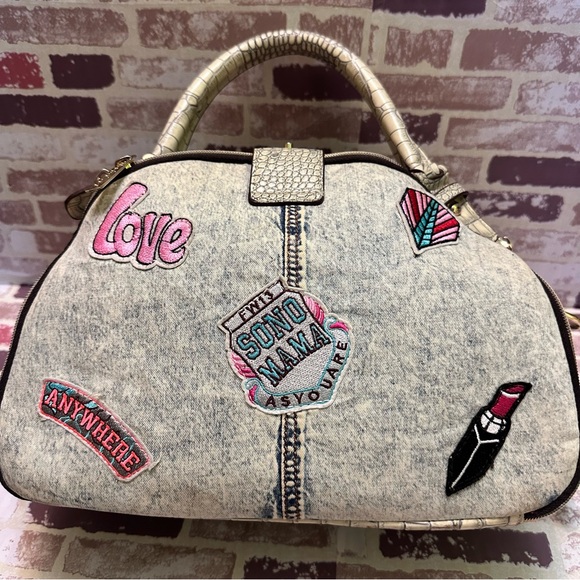 Nicole Lee Denim Satchel with Durable Design - Picture 8 of 14